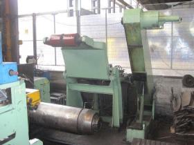 Linea di sabbiatura coil 1580 x 10 mm. aspo doppio 30 ton. + aspo sbalzo con supporto 30 ton.