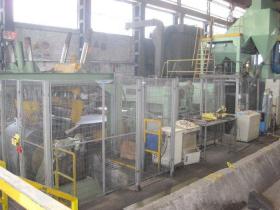 Linea di sabbiatura coil 1580 x 10 mm. aspo doppio 30 ton. + aspo sbalzo con supporto 30 ton.