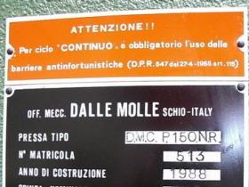 Pressa eccentrica Dalle Molle 150 Ton.