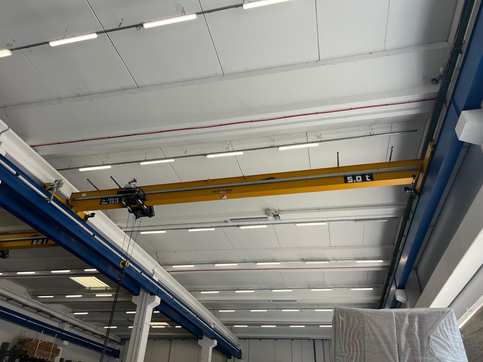 03 CARRIPONTE MONOTRAVE MEC GRU PORTATA 5 TON SCARTAMENTO 11500 MM