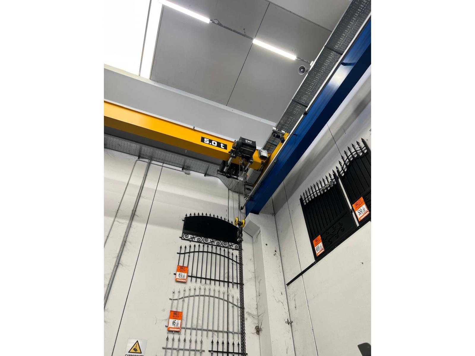 03 CARRIPONTE MONOTRAVE MEC GRU PORTATA 5 TON SCARTAMENTO 11500 MM