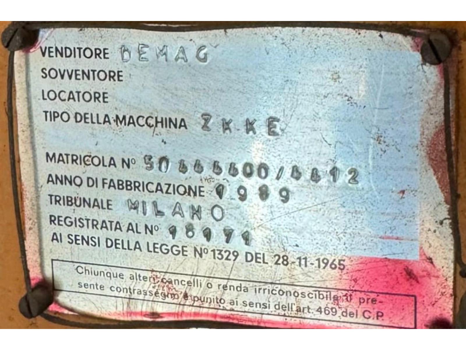 CARROONTE DEMAG B BITRAVE 20 TON + 20 ton Scartamento 22000mm anno 1989
