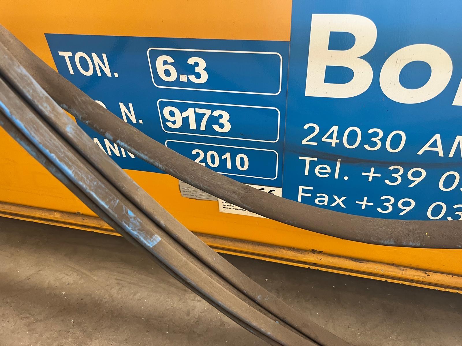 01 CARROPONTE BITRAVE BONFANTI 6.3 TON  SCARTAMENTO 16240 MM