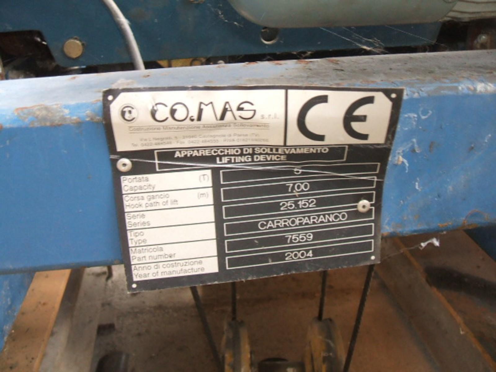 CARROPONTE BITRAVE COMAS 5 TON SCARTAMENTO 11305 MM  ANNO 2004