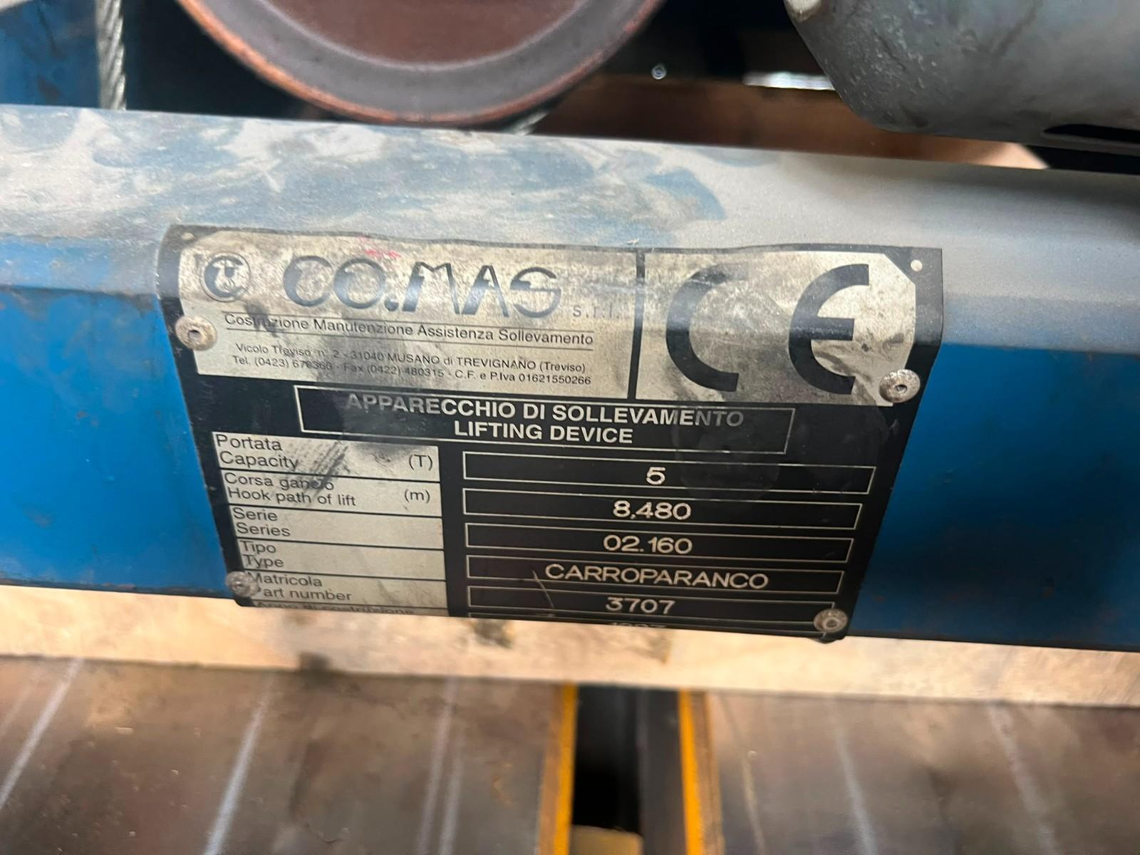 CARROPONTE BITRAVE COMAS 5 TON SCARTAMENTO 14000MM