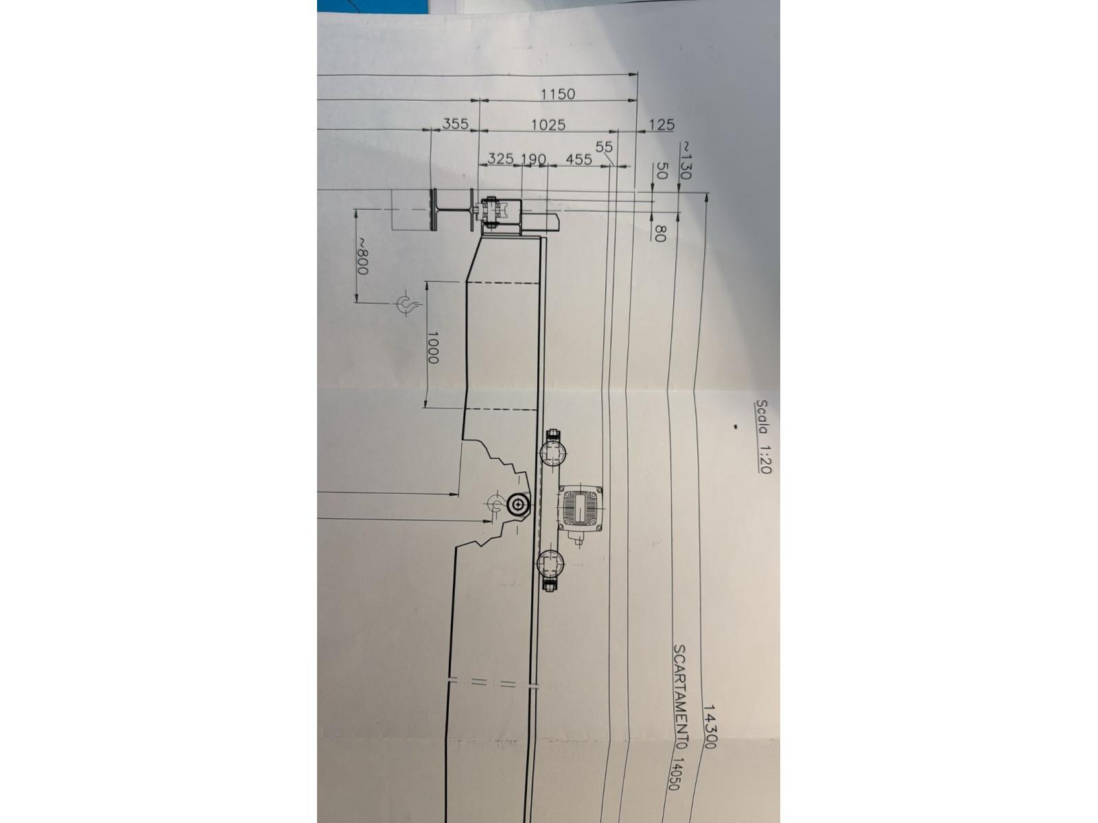 CARROPONTE BITRAVE COMAS 5 TON SCARTAMENTO 14 METRI