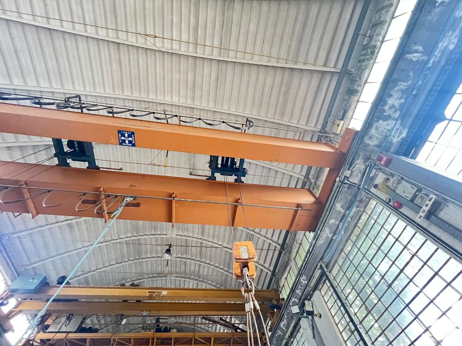 CARROPONTE BITRAVE DEMAG 10 TON + 10 SCARTAMENTO 12000 MM ANNO 1986