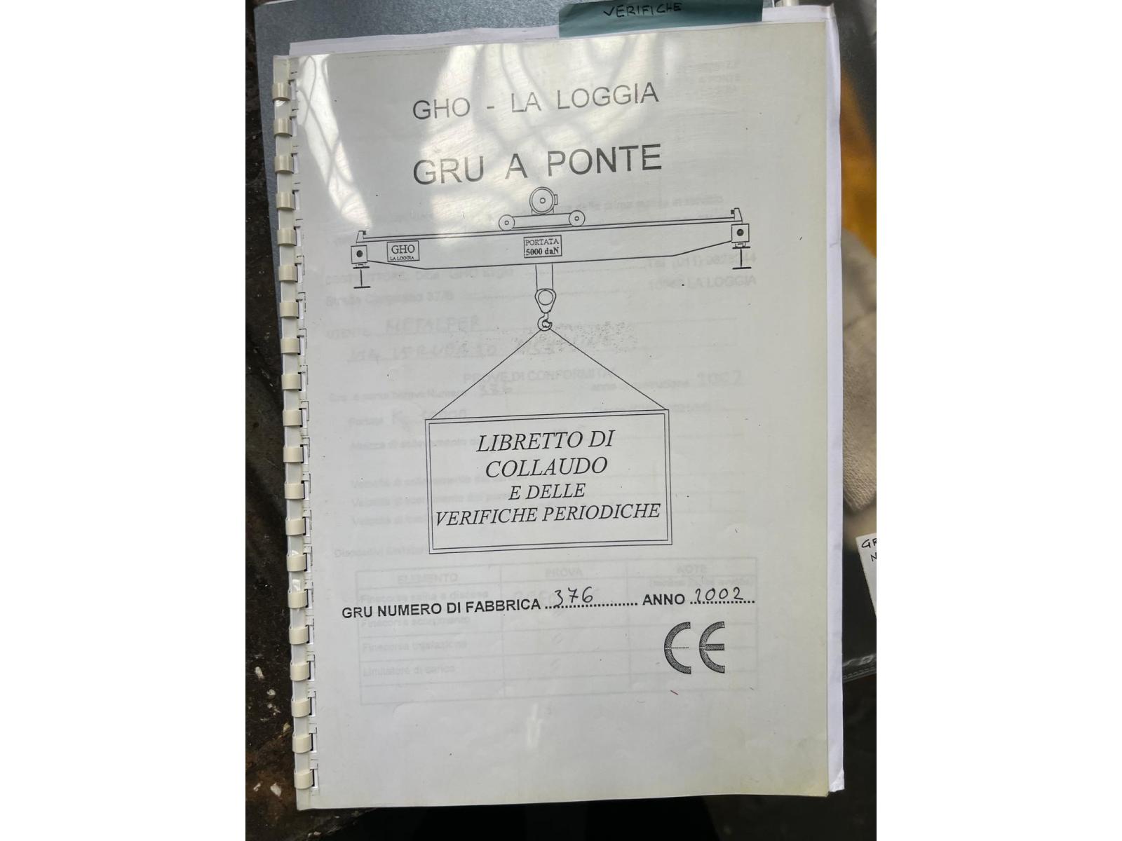 CARROPONTE BITRAVE GHO 10 TON  SCARTAMENTO 11130 MM