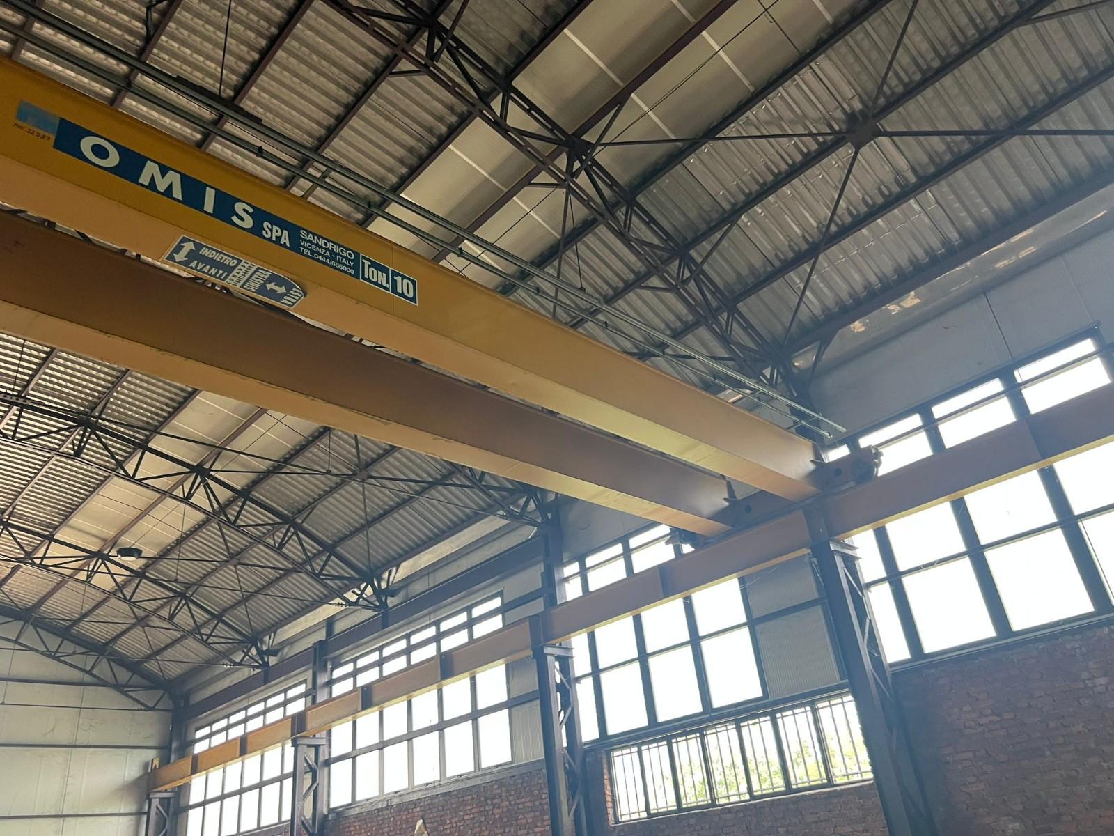 Carroponte bitrave omis portata 10 ton Scartamento 15500 mm Anno 2009