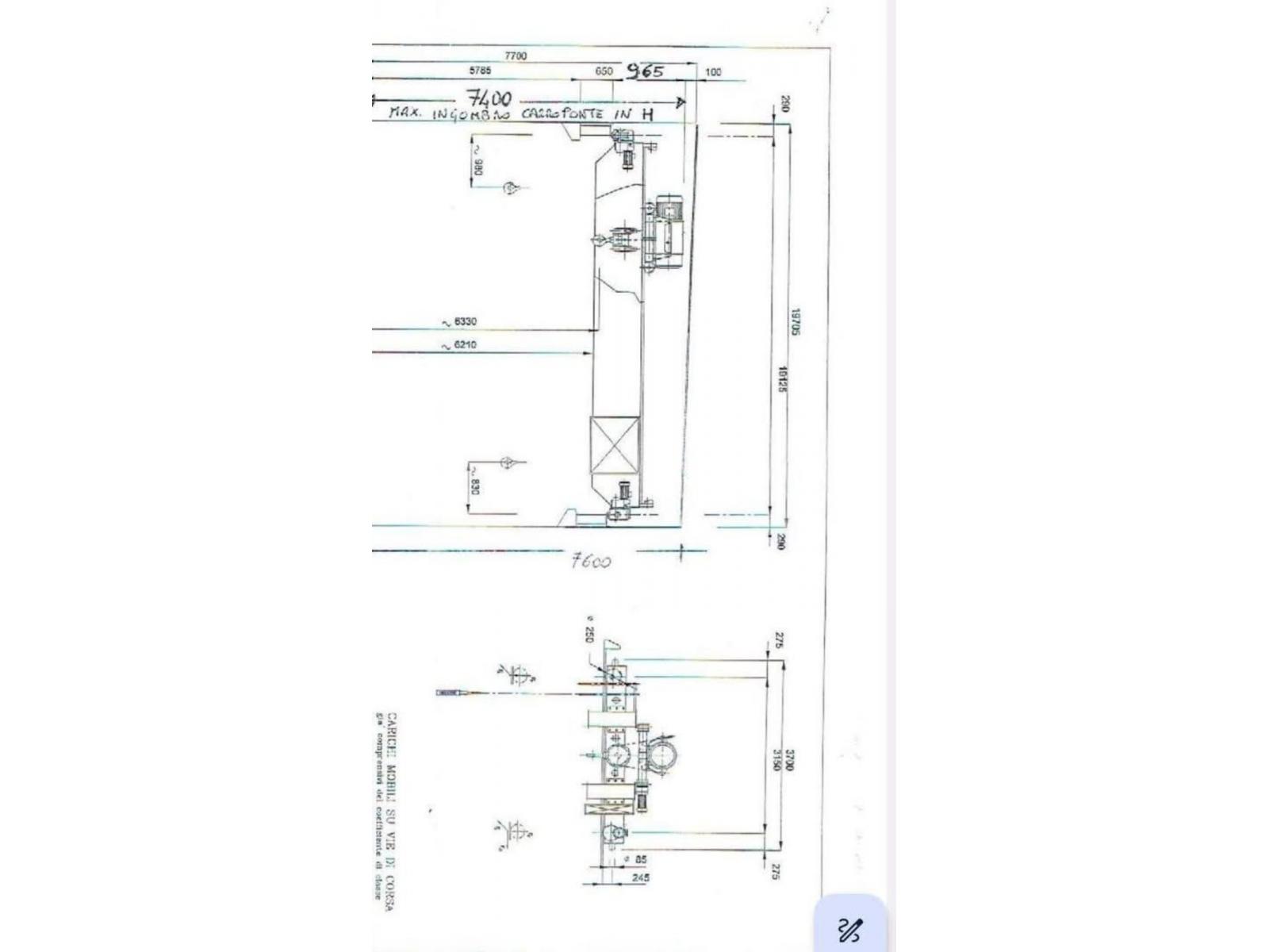 Carroponte bitrave Omis10 ton  Scartamento 19500 MM