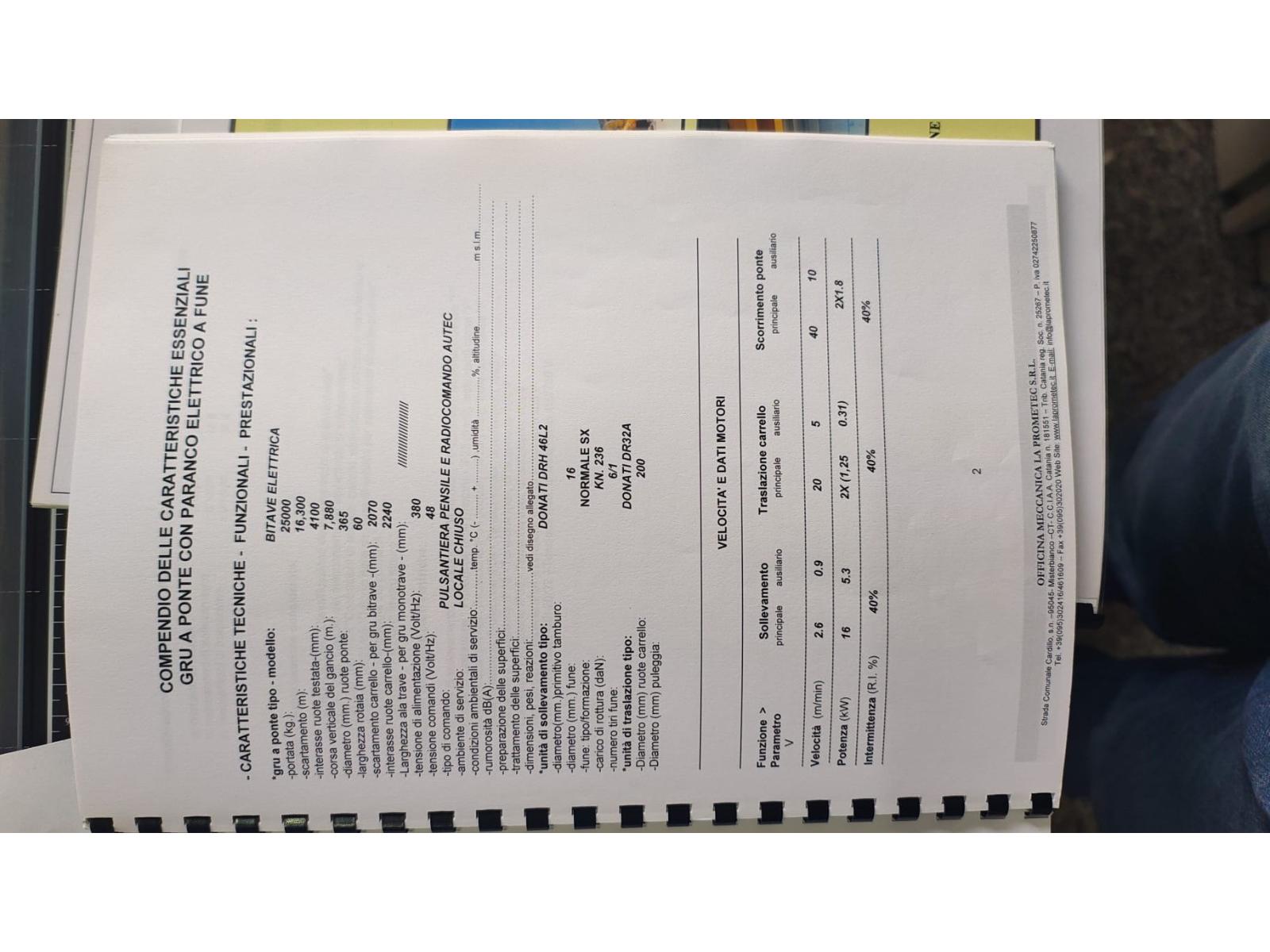 CARROPONTE BITRAVE LA PROMOTEC 25 TON SCARTAMENTO 16300 MM