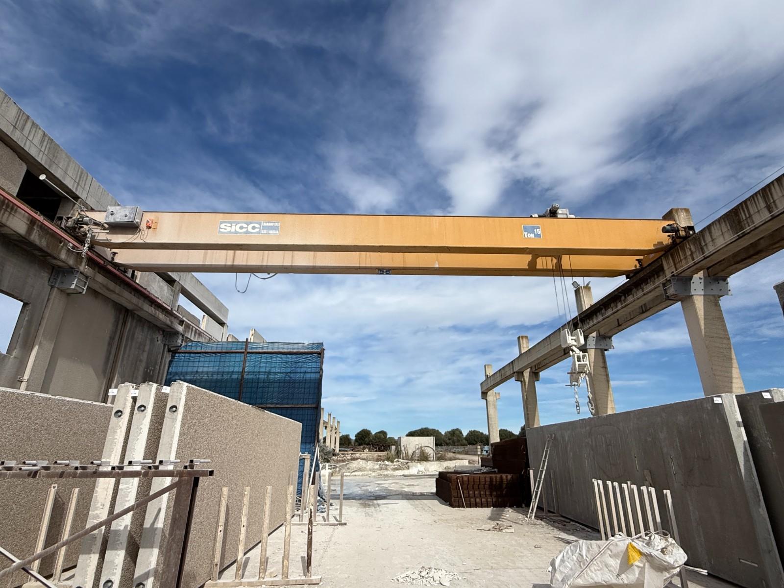 CARROPONTE BITRAVE SICC 15 TON SCARTAMENTO 16400 MM