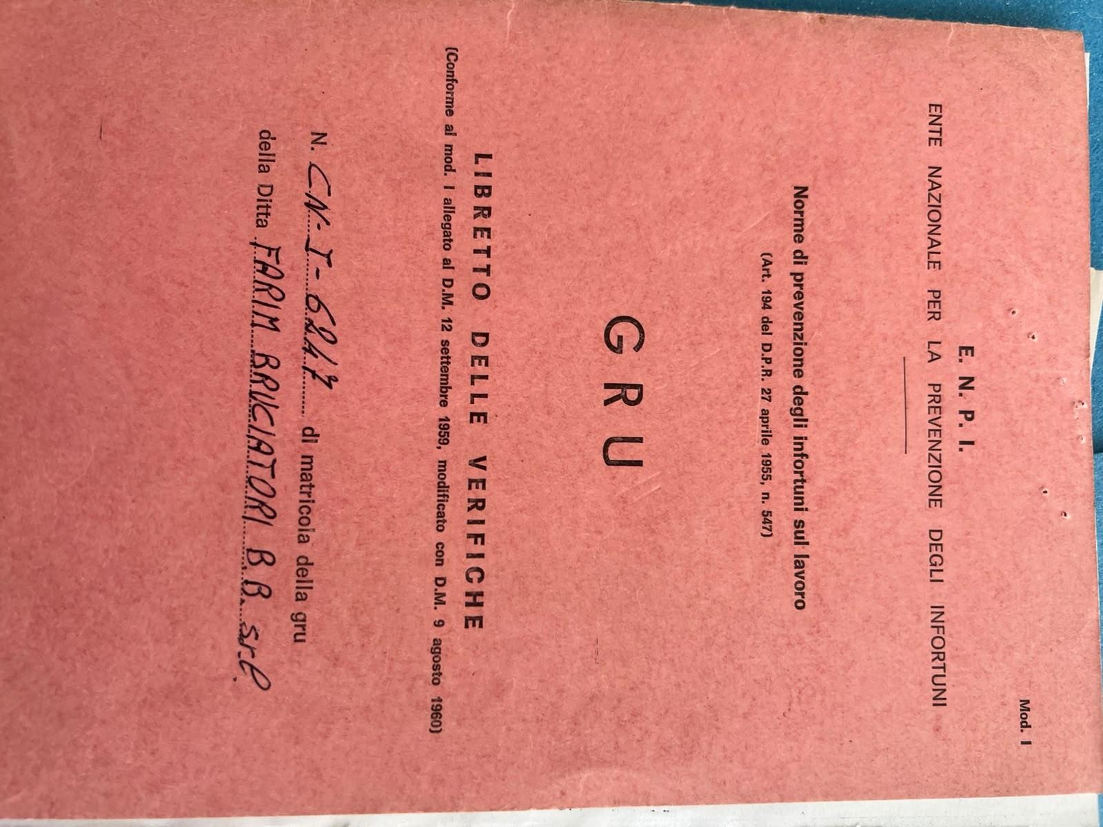CARROPONTE MONOTRAVE OMIS 6.3 TON ANNO 1975