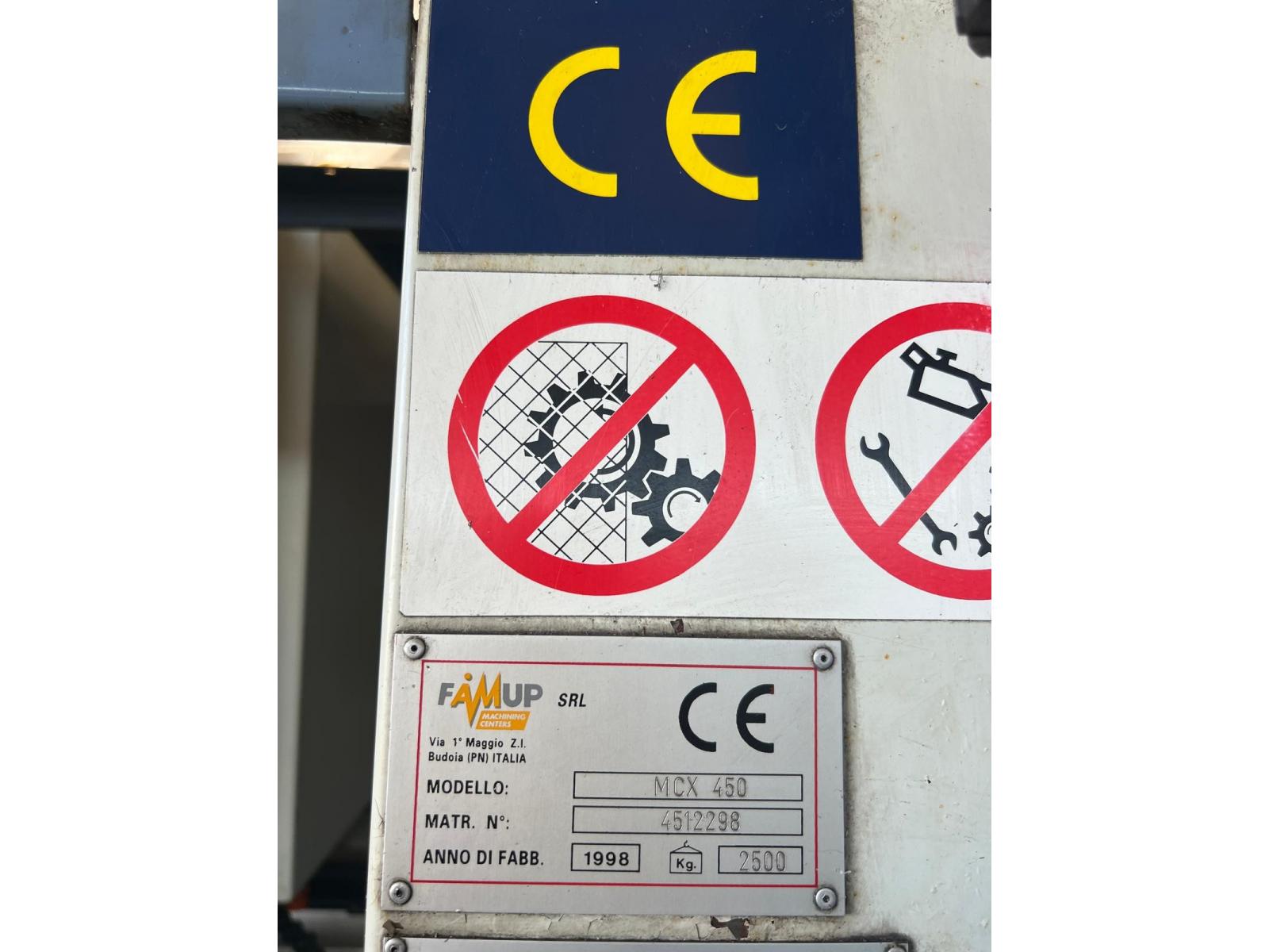 CENTRO DI LAVORO FAMUP MCX 450