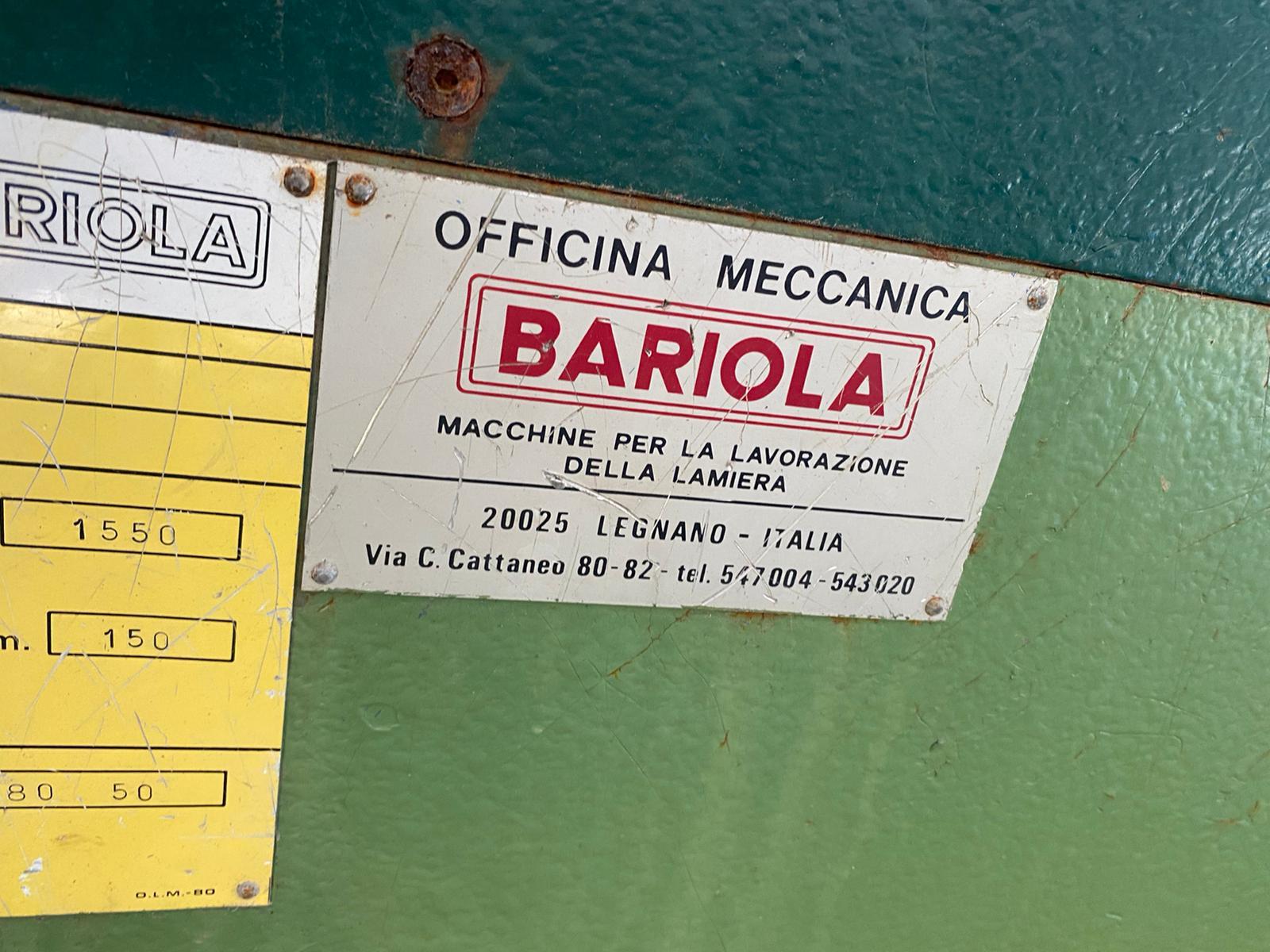 Cesoia  BARIOLA 1550 X  3MM MECCANICA