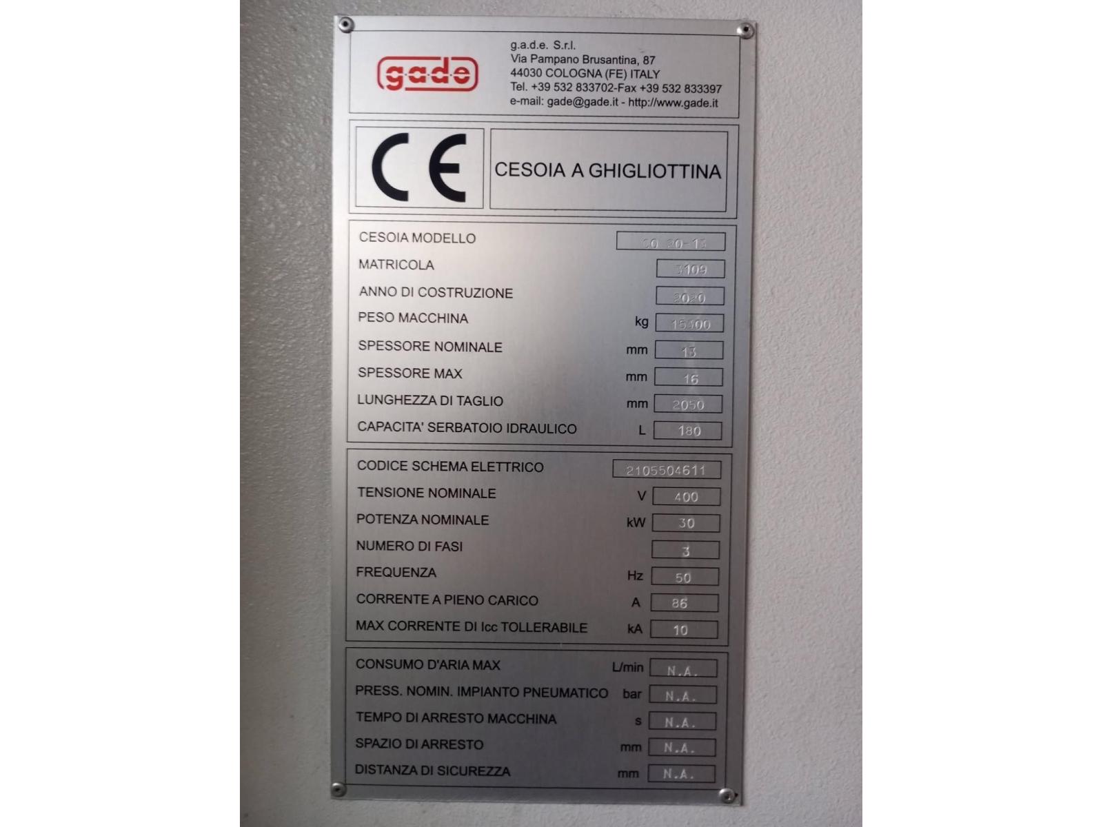 CESOIA A GIGLIOTTINA GADE MODELLO 20/13