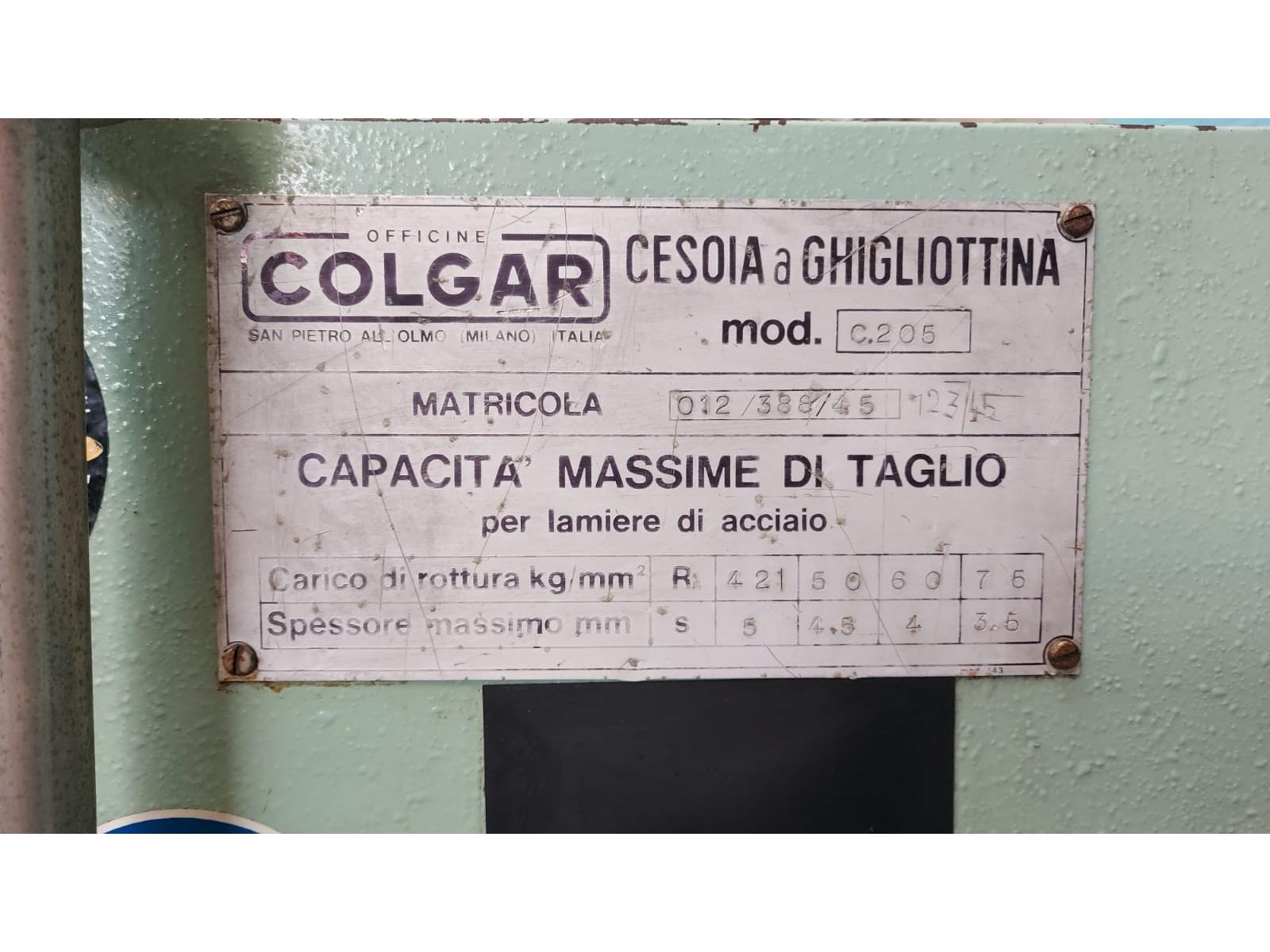 CESOIA MECCANICA COLGAR C205