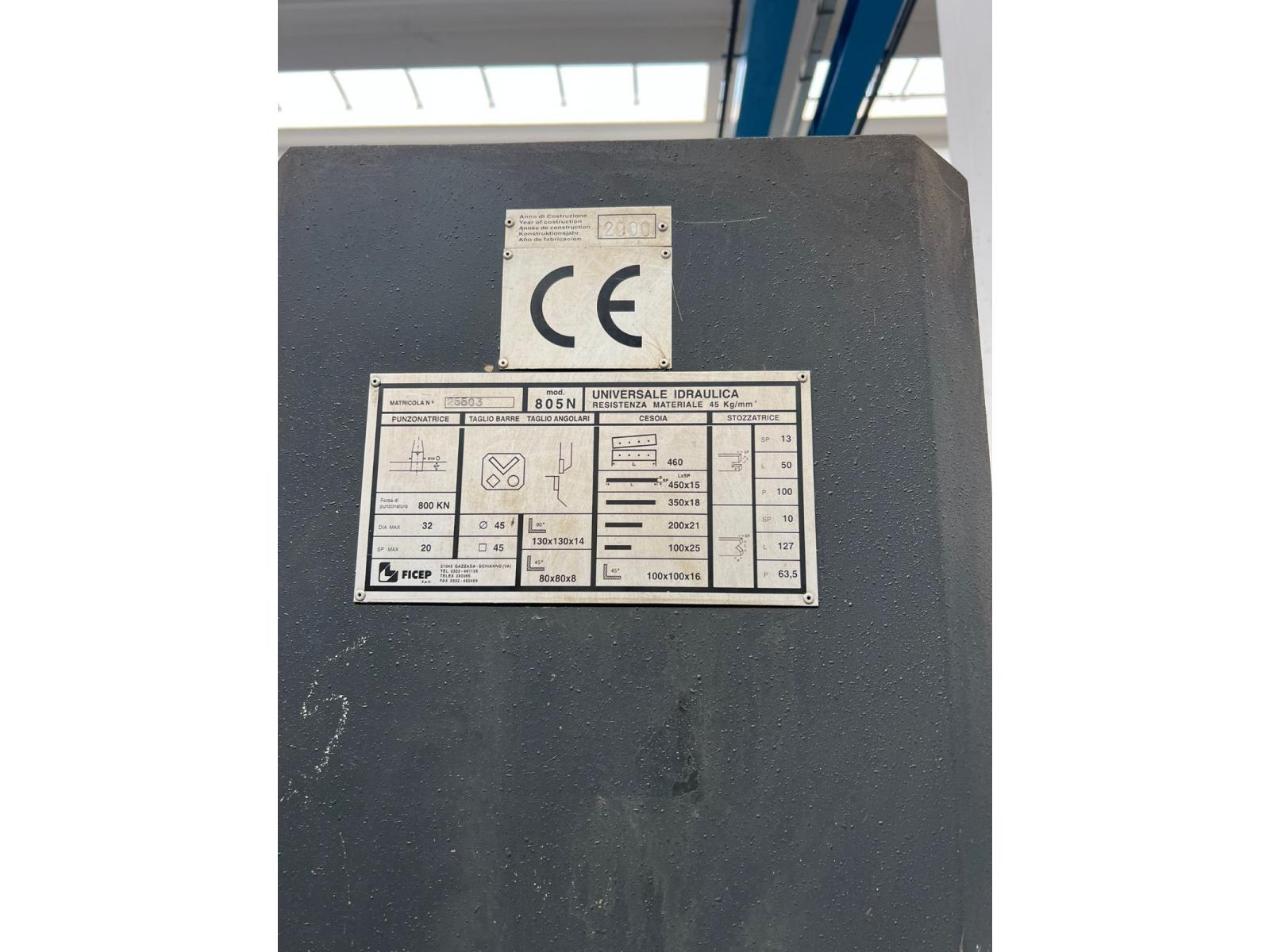 CESOIA PUNZONATRICE UNIVERSALE FICEP 805 N