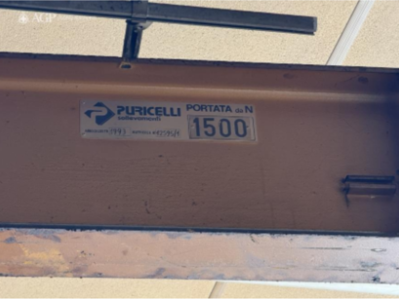 GRU A COLONNA -PURICELLI- TRAVE TIRANTATA- P.TA 1000KG - H 4M -L.6M