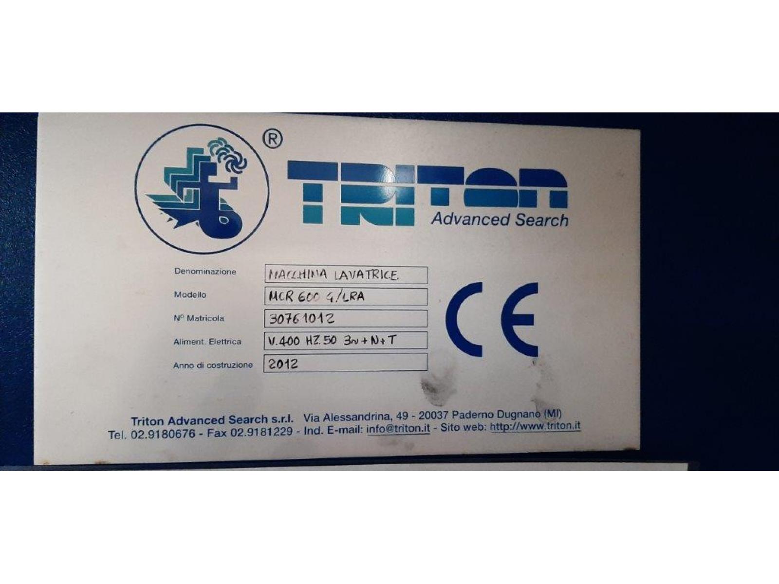 impianto di lavaggio ad acqua della ditta italiana Triton del 2012 ma utilizzato solo 6 anni costruito in acciaio inox, causa in