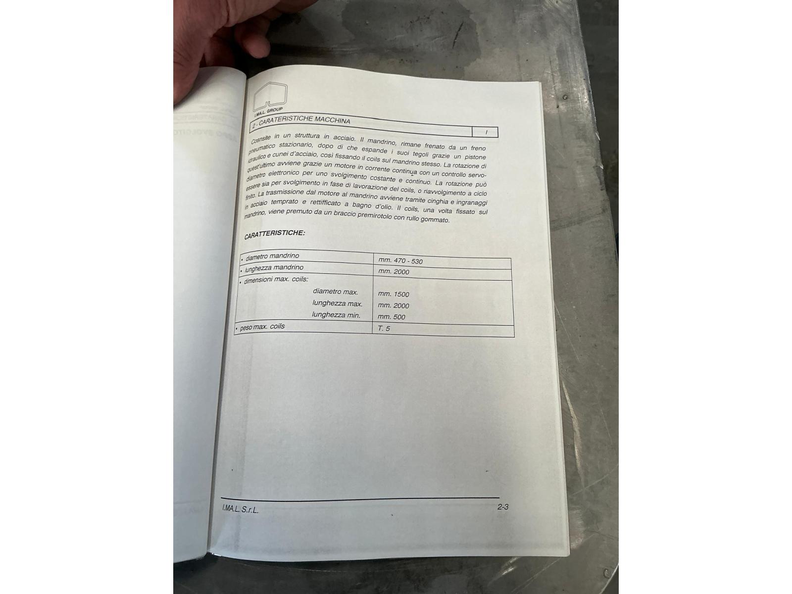 Linea di  taglio in fogli Imal 2000 x 7  ANNO 07--2000  Ottime condizioni.