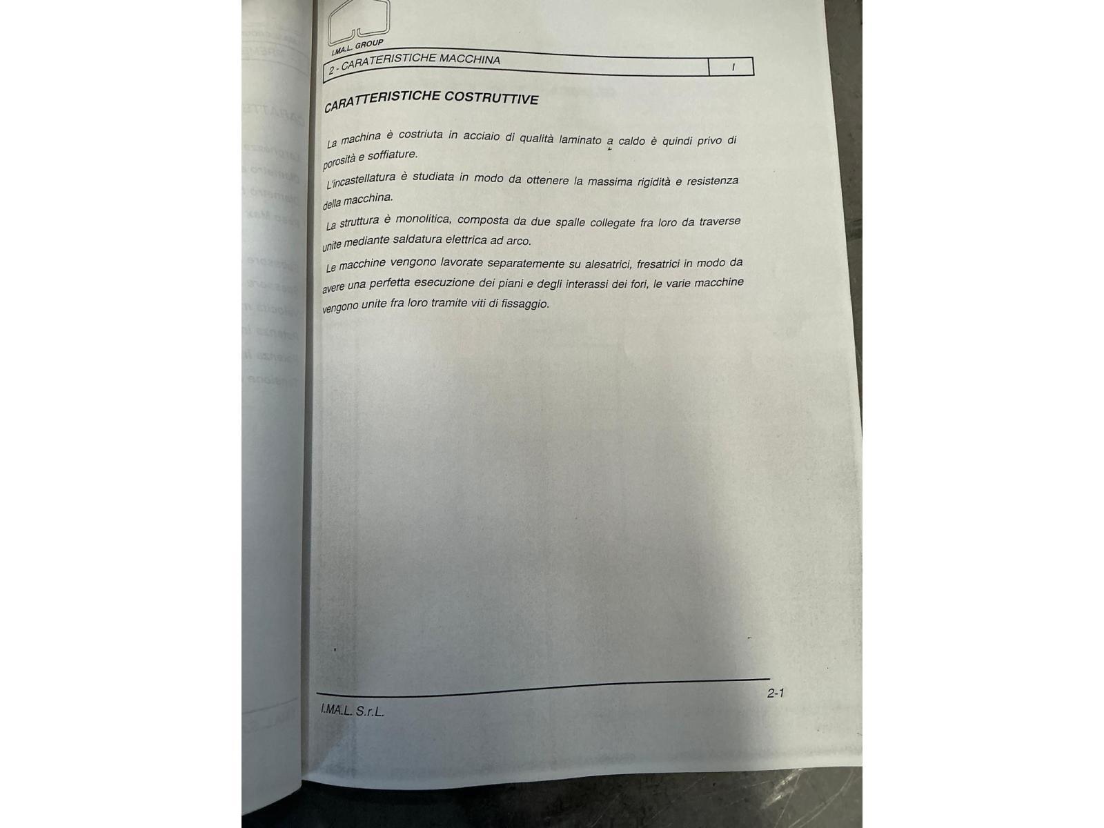 Linea di  taglio in fogli Imal 2000 x 7  ANNO 07--2000  Ottime condizioni.