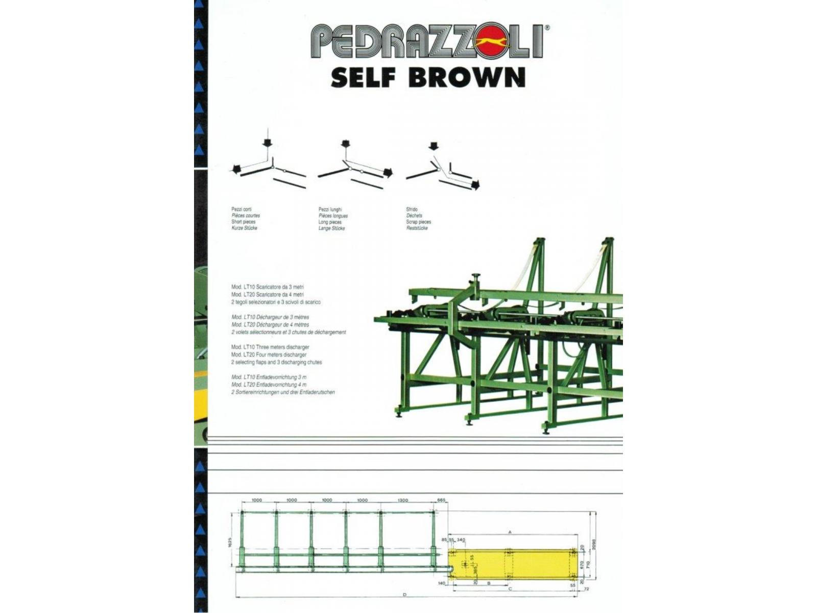 LINEA DI TAGLIO PEDRAZZOLI SELF BROWN CARICATORE MT. 6, SCARICATORE MT. 3, 2 FERMI BARRA, USATA