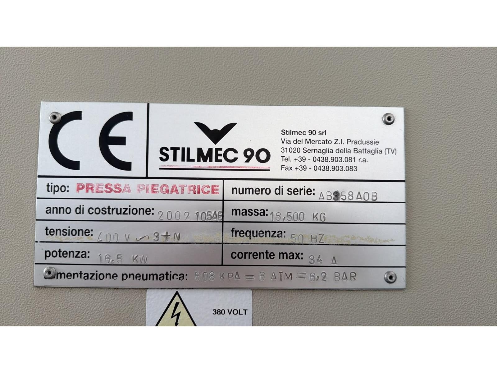 Presa piegatrice per lattoneria Stilmec 90