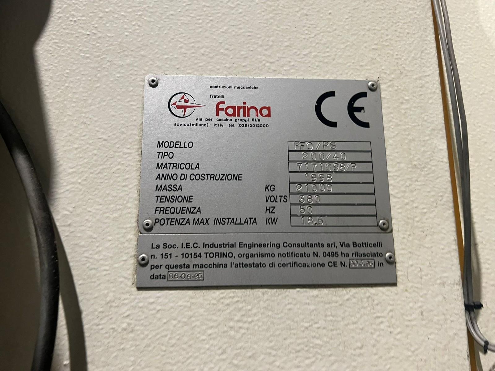 PRESSA PIEGATRICE FARINA TIPO 200/40