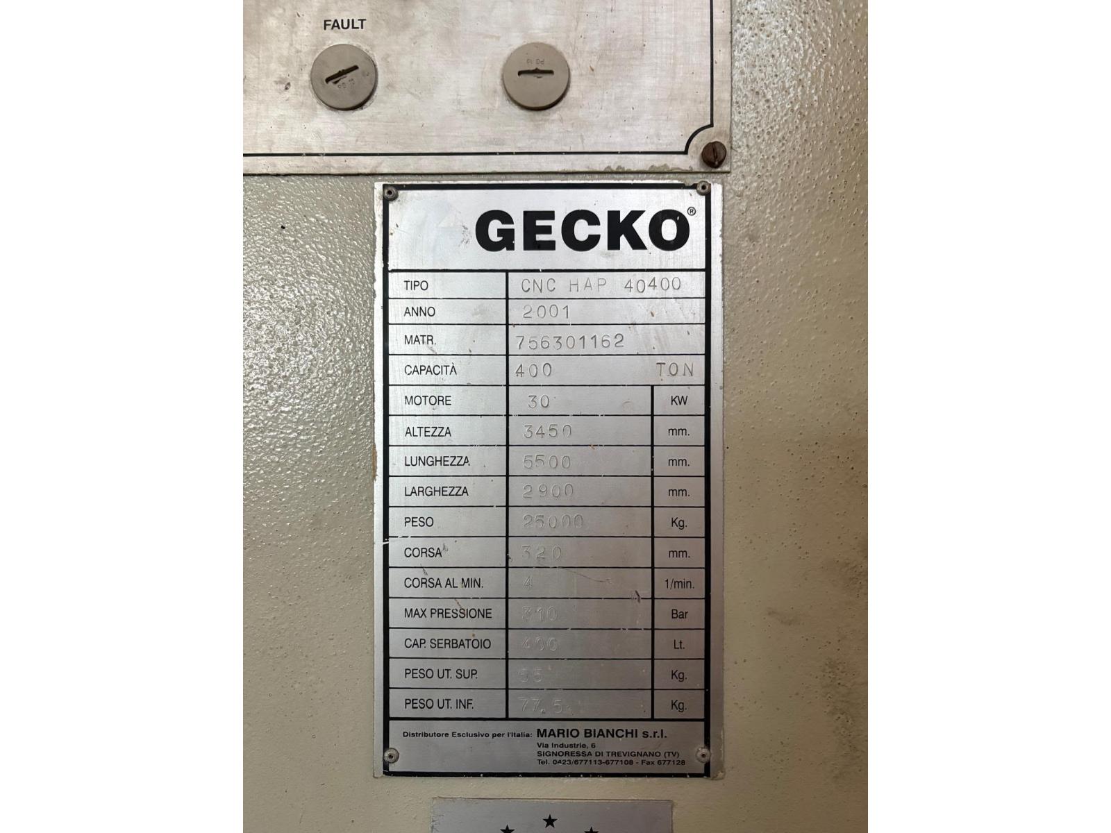 PRESSA PIEGATRICE GECKO 400 TON