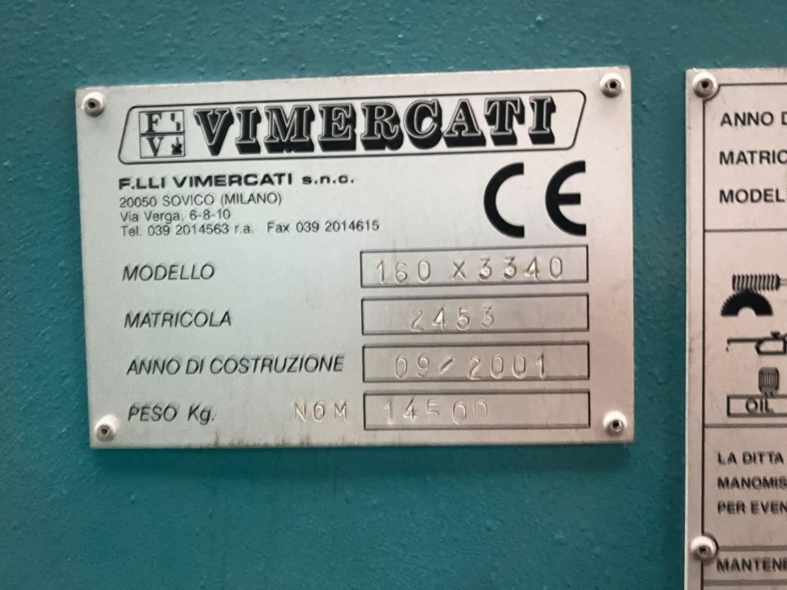 PRESSA PIEGATRICE IDRAULICA VIMERCATI 160X 3340