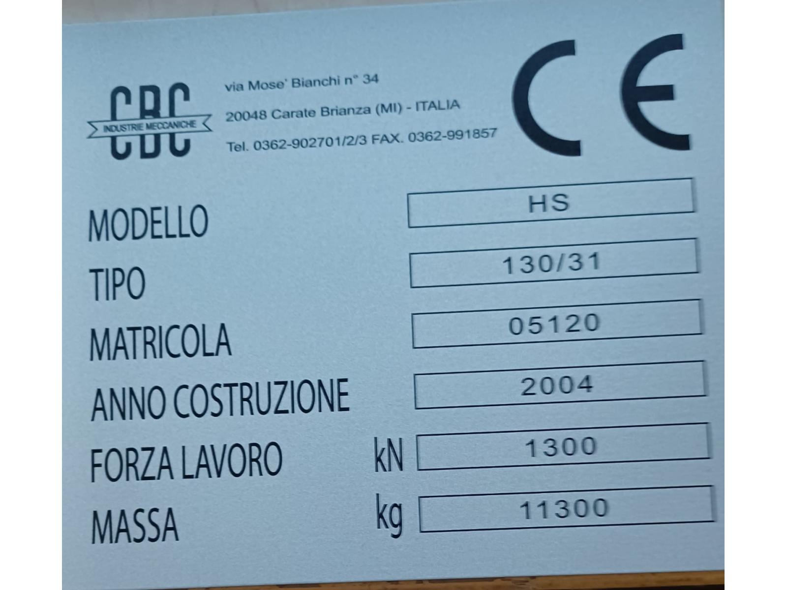 PRESSA PIEGATRICE SYNCRO CBC 3000×130TON