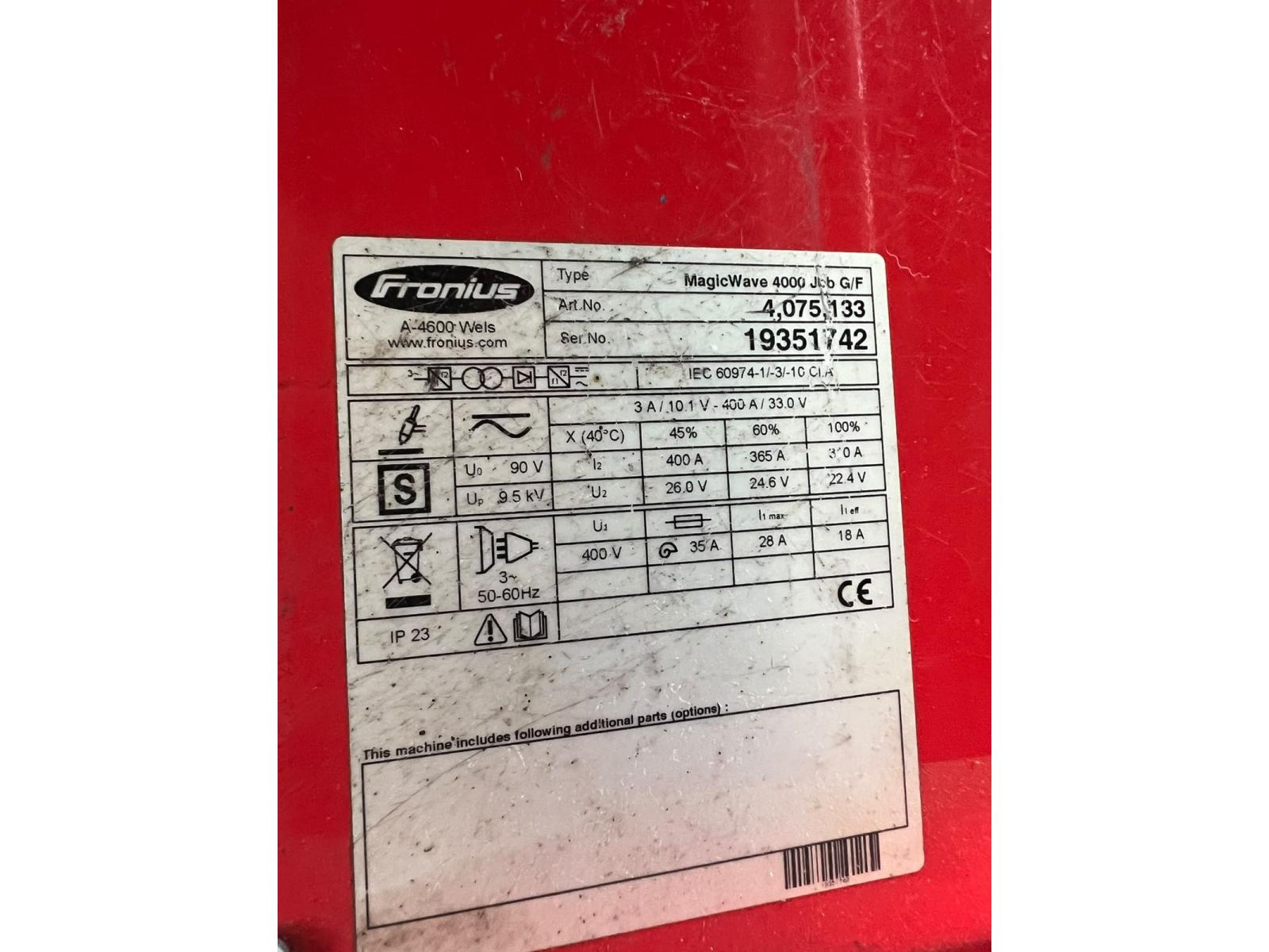 SALDATRICE FRONIUS MAGIC WAVE 4000