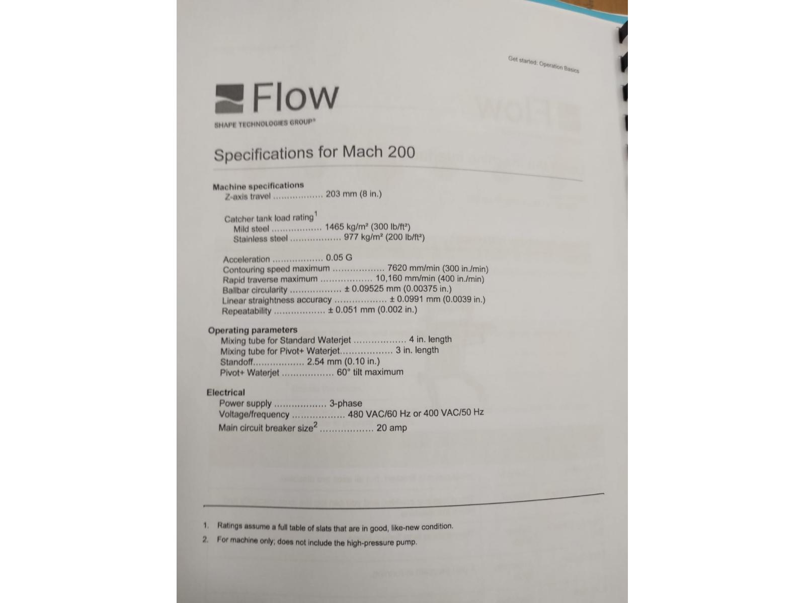 TAGLIO AD ACQUA FLOW MACH 200