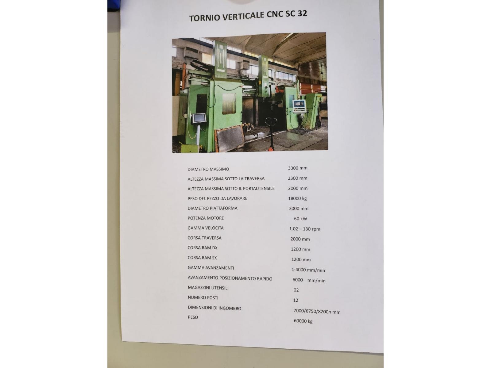 TORNIO       VERTICALE DUE TESTE SAMU MODELLO RSST 32 CNC CNC SIEMENS SINUMERIK